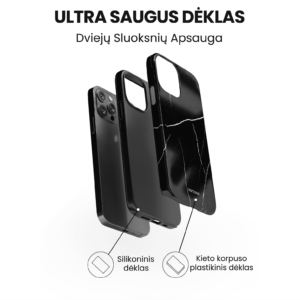 Hopcover iPhone telefono dekliukas juodos spalvos vyriskas marmuras