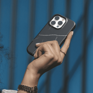Hopcover iPhone telefono dekliukas juodos spalvos vyriskas marmuras