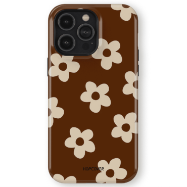Hopcover iPhone telefono dekliukas rudos spalvos su gelemis