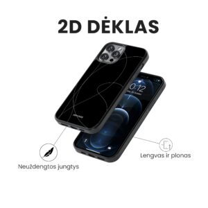 Hopcover iPhone telefono dekliukas juodas