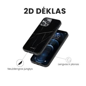 Hopcover iPhone telefono dekliukas juodos spalvos vyriskas marmuras