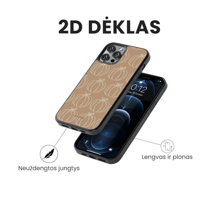 Hopcover iPhone telefono dekliukas su moliugais rudos spalvos
