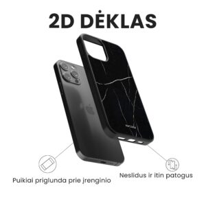 Hopcover iPhone telefono dekliukas juodos spalvos vyriskas marmuras