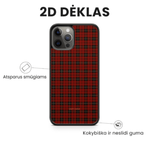 Hopcover iPhone telefono dekliukas kaledinis sventinis raudonos spalvos