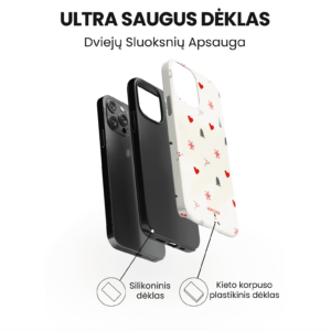 Hopcover iPhone telefono dekliukas kaledinis sventinis