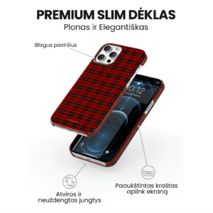 Hopcover iPhone telefono dekliukas kaledinis sventinis raudonos spalvos