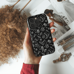 Hopcover iPhone telefono dekliukas kaledinis juodos spalvos