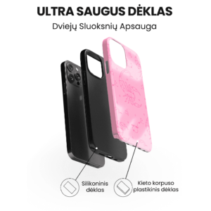 Hopcover iPhone telefono deklas su zodiaku skorpionas rozines spalvos