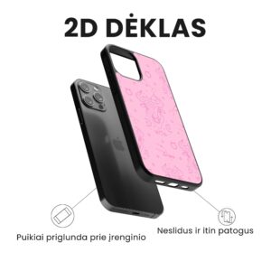 Hopcover iPhone telefono deklas su zodiaku tauras rozines spalvos