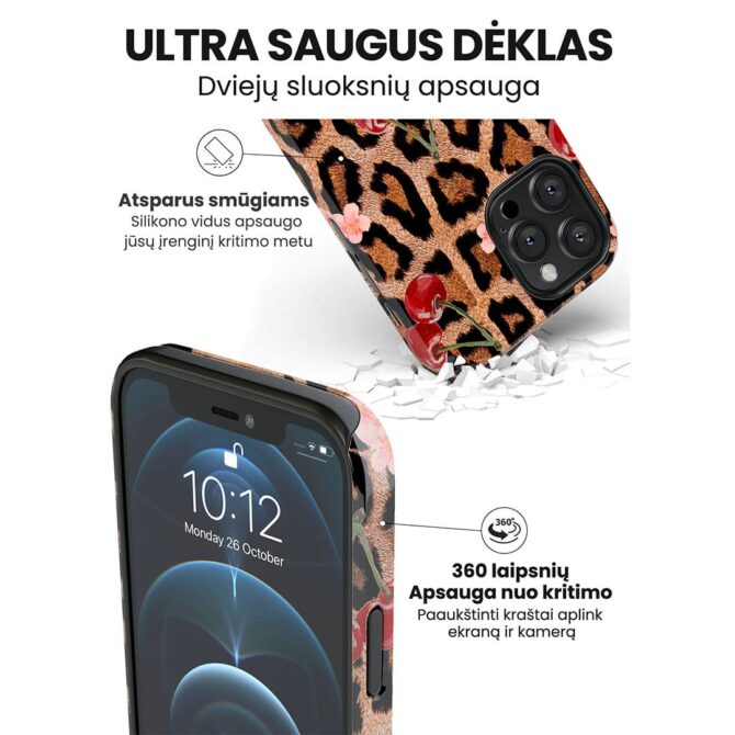 Hopcover iPhone telefono dekliukas juodas