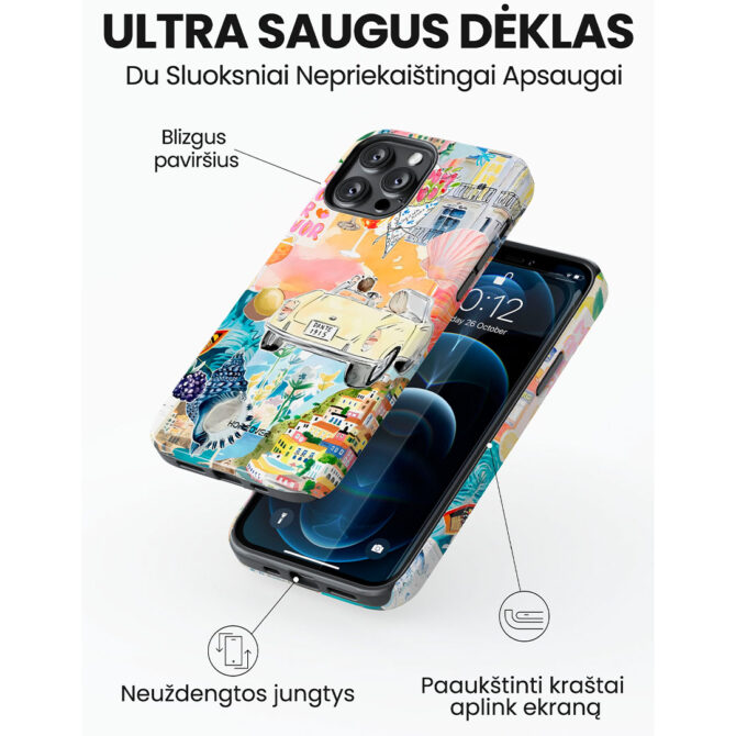 Hopcover iPhone telefono deklas Samsung dekliukas