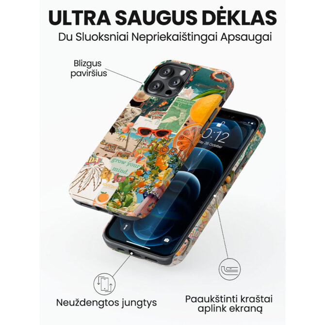 Hopcover iPhone telefono deklas Samsung dekliukas
