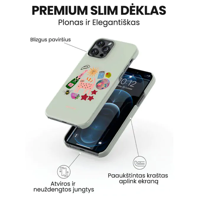 Hopcover iPhone telefono deklas Samsung dekliukas