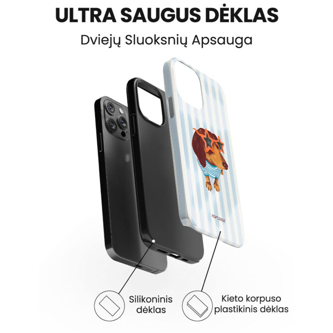 Hopcover iPhone telefono deklas Samsung dekliukas