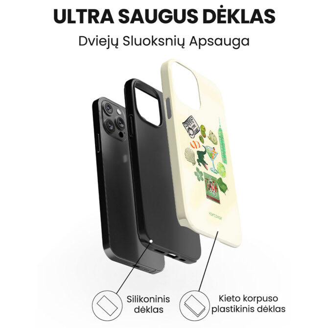 Hopcover iPhone telefono deklas Samsung dekliukas