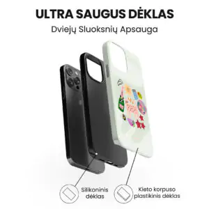 Hopcover iPhone telefono deklas Samsung dekliukas
