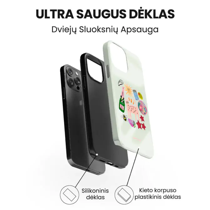 Hopcover iPhone telefono deklas Samsung dekliukas