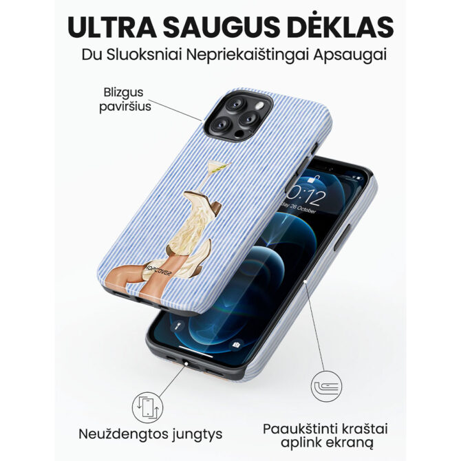 Hopcover iPhone telefono deklas Samsung dekliukas