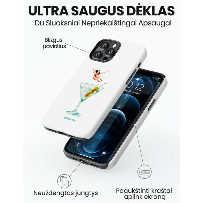Hopcover iPhone telefono deklas Samsung dekliukas