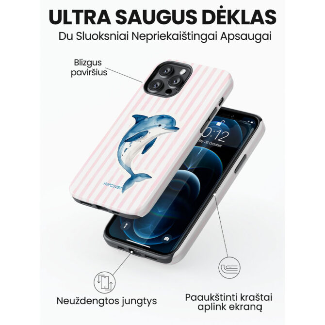 Hopcover iPhone telefono deklas Samsung dekliukas
