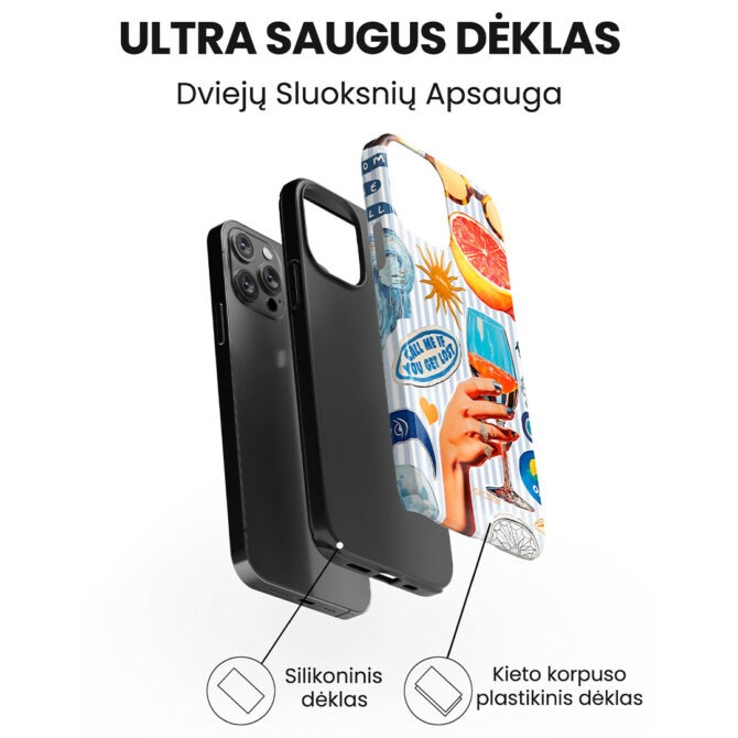 Hopcover iPhone telefono deklas Samsung dekliukas