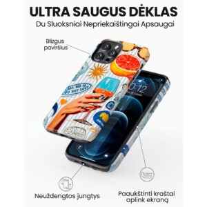 Hopcover iPhone telefono deklas Samsung dekliukas