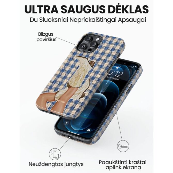 Hopcover iPhone telefono deklas Samsung dekliukas