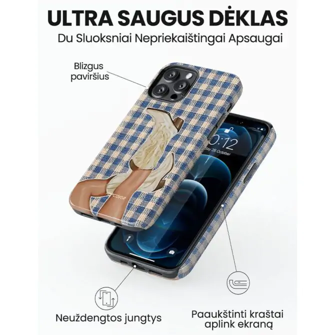 Hopcover iPhone telefono deklas Samsung dekliukas