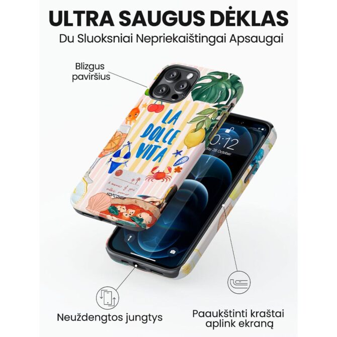 Hopcover iPhone telefono deklas Samsung dekliukas