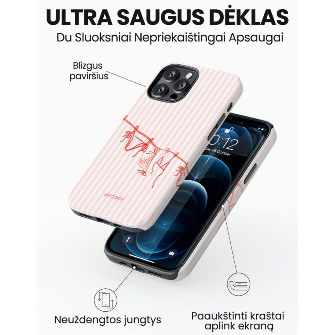 Hopcover iPhone telefono deklas Samsung dekliukas