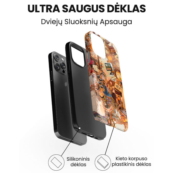 Hopcover iPhone telefono deklas Samsung dekliukas