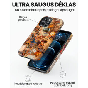 Hopcover iPhone telefono deklas Samsung dekliukas